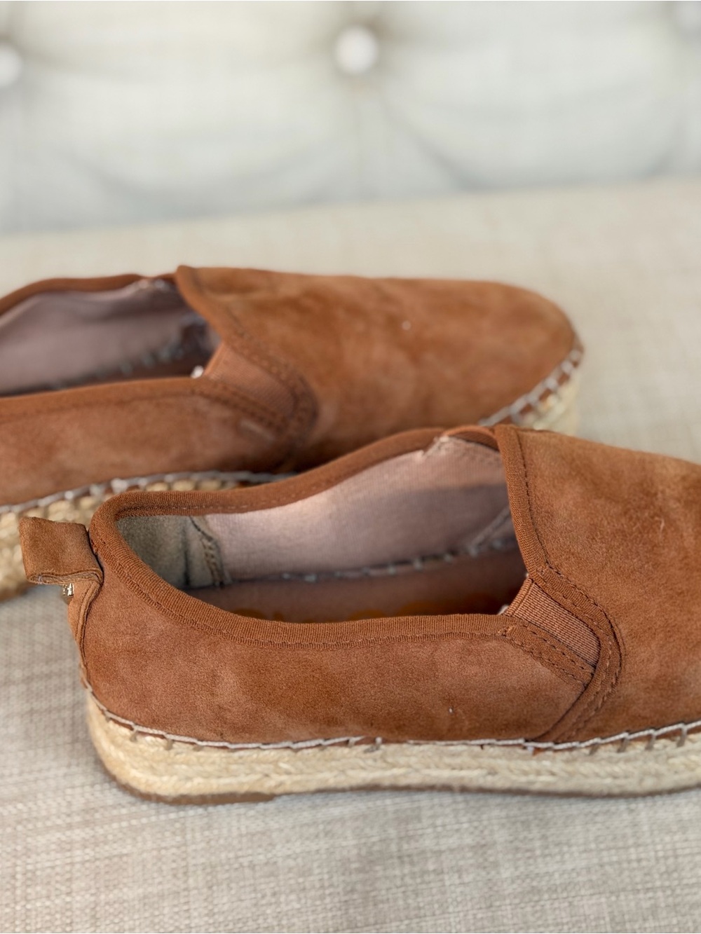 Sam Edelman Tan Platform Suede Espadriles - Picture 12 of 12